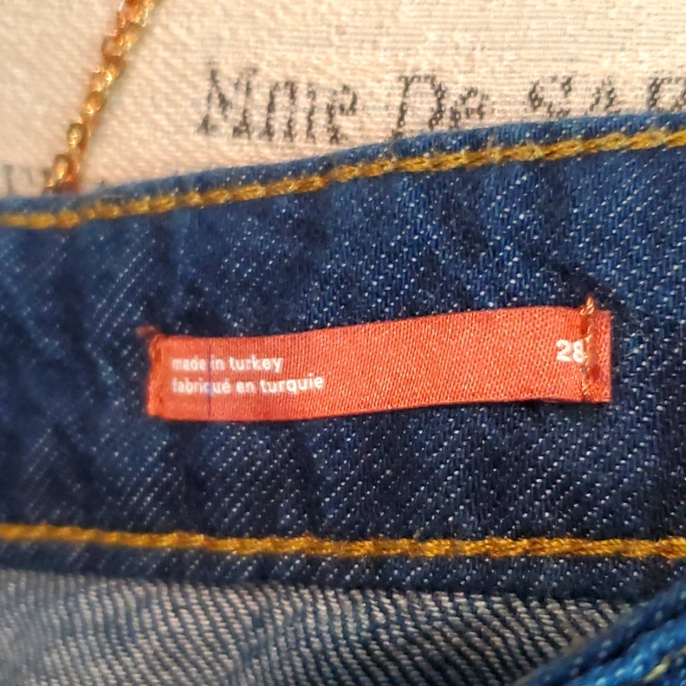 Pilcro Dark Blue Flare & Wide Leg Jeans - Picture 6 of 12